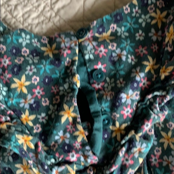 Green floral fall winter dress baby gap 2T - Picture 4 of 4